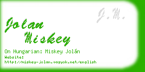jolan miskey business card